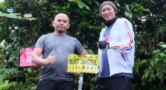 Persiapan Gowes Kebangsaan, Dua Goweser Depidar Soksi Jajal Gunung Bukit Tunggul