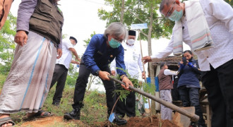 Selain Beri Bantuan Alsintan, Kadis TPH Lakukan Gerak Tanam di Puncak Pelita