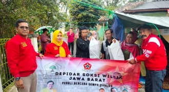 SOKSI Jabar Terjun Langsung ke Warga Terdampak Gempa Cianjur