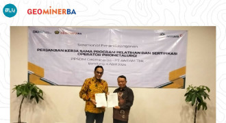 PT Antam Tbk & PPSDM Geominerba Jalin Kerja Sama  