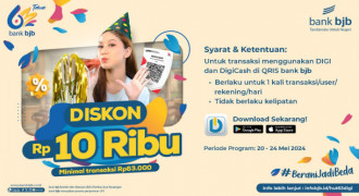 Transaksi di DIGI,DigiCash & QRIS bjb Dapat Diskon